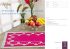 CF AN6 3309 - Caminho de mesa tecido pink ponto cruz floral rosa