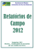 Relatórios de Campo 2012