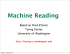 Machine Reading
