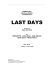 LAST DAYS - Polyfilm