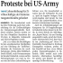 Proteste bei US-Army Kameras in